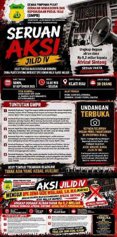 Menguji Dewa Gede Wirajana, GMPR Tagih Janji Kejati Riau Usut Dugaan Dana PI