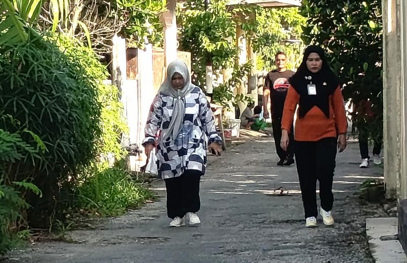 Jalan Santai Sehat Bersama, Dinkes Bengkalis Pererat Kebersamaan Pegawai