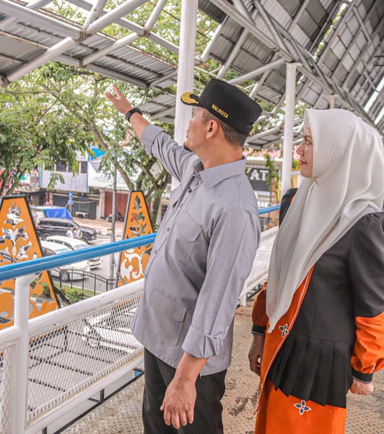 Wako Agung Tinjau Revitalisasi JPO Sudirman, Ikon Baru Bernuansa Melayu di Depan Sukaramai Trade Center