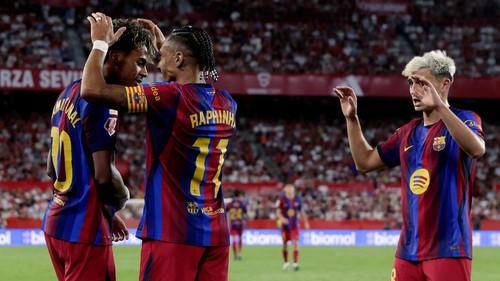 Barcelona Sapu Bersih 7 Laga LaLiga, Raphinha Hattrick dan Emil Audero Tampil Gemilang