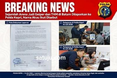 Sejumlah Arena Judi Gelper dan THM di Batam Dilaporkan ke Polda Kepri, Nama Akau Ikut Disebut