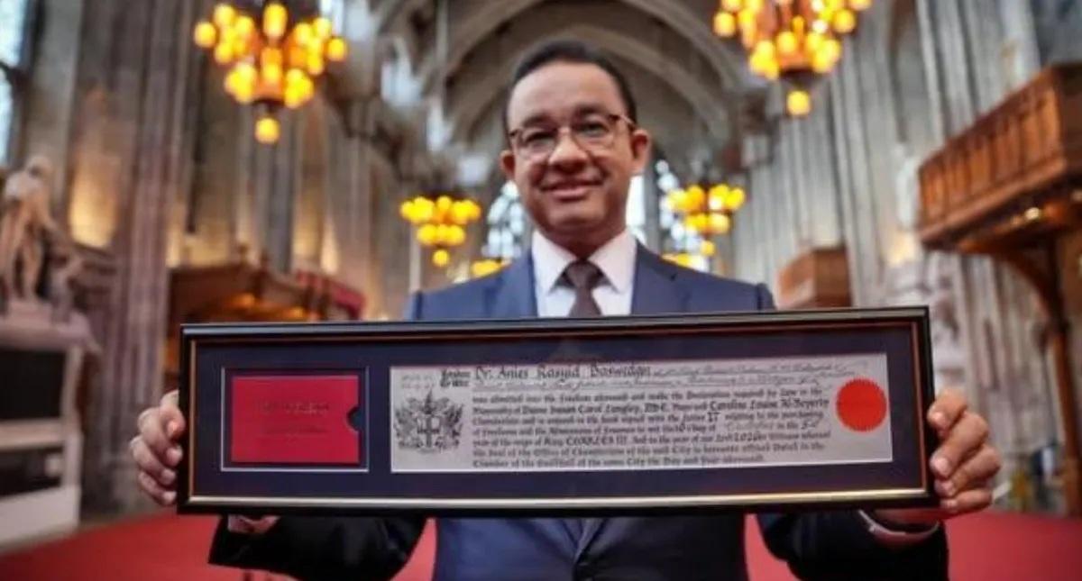 Anies Baswedan Terima Penghargaan Freedom of the City of London, Singgung Janji Republik