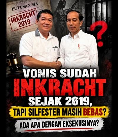 Vonis Silfester Matutina Inkracht, Eksekusi Masih Jadi Tanda Tanya