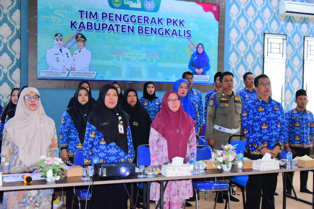 TP PKK dan Dinas PMD Bengkalis Sosialisasikan Tugas Pokok Posyandu dalam Enam Bidang SPM