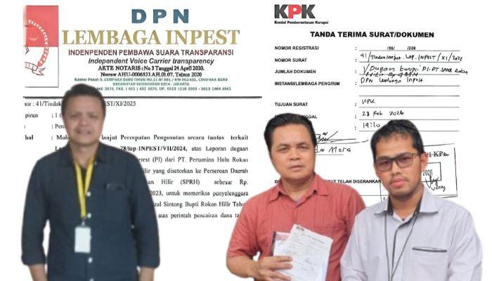 INPEST Serahkan Surat Tindak Lanjut ke KPK, Desak Pengusutan Tuntas Dugaan Korupsi Dana PI PT SPRH
