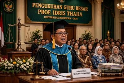 Pengukuhan Guru Besar, Idris Thaha: Nilai Agama Masuk Regulasi, Kesetaraan Warga Jadi Taruhan
