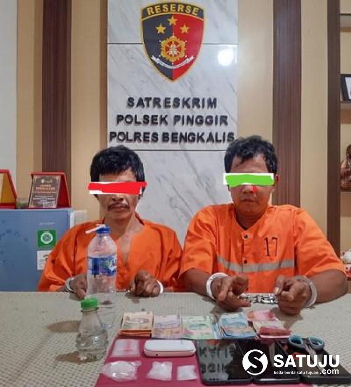 Polsek Pinggir Bongkar Peredaran Sabu 15,39 Gram di Kebun Sawit Semunai