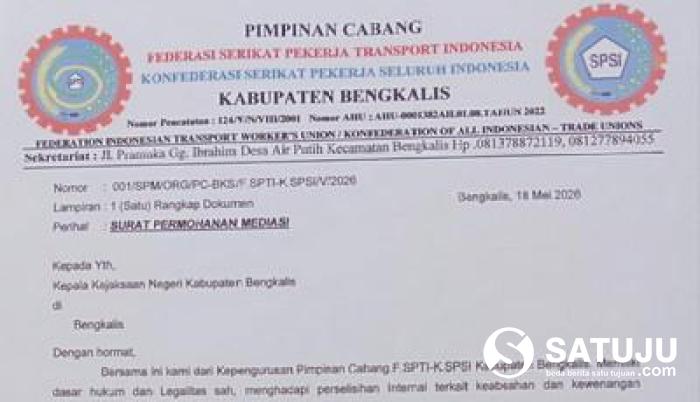 F-SPTI-K.SPSI Bengkalis Ajukan Surat Mediasi ke Kejari, Minta APH Objektif Soal Legalitas Organisasi