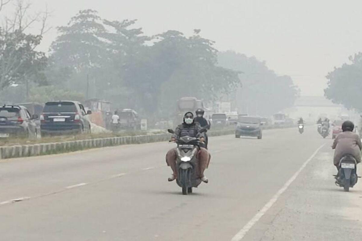 PM2.5 Pekanbaru Capai 176,8 µg/m³, Udara Masih Sangat Tidak Sehat