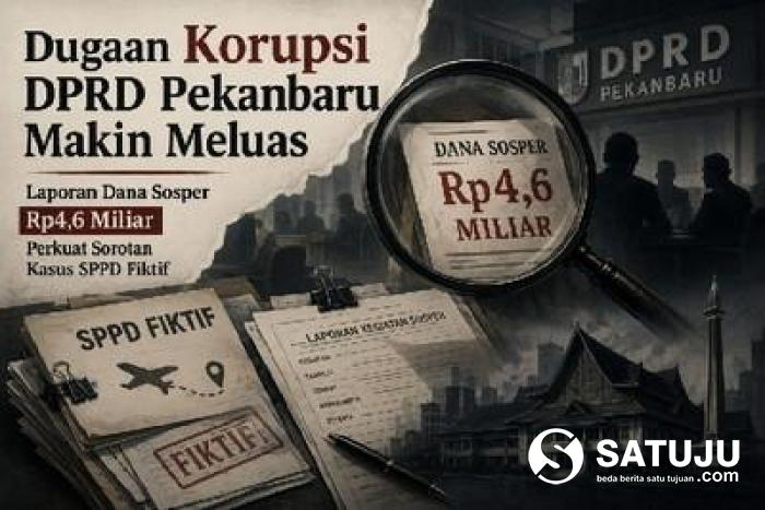 Dugaan Korupsi DPRD Pekanbaru Makin Meluas, Laporan Dana Sosper Rp4,6 Miliar Perkuat Sorotan Kasus SPPD Fiktif
