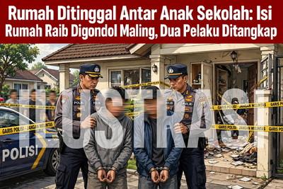 Rumah Ditinggal Antar Anak Sekolah: Isi Rumah Raib Digondol Maling, Dua Pelaku Ditangkap