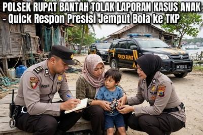 Polsek Rupat Bantah Tolak Laporan Kasus Anak, Quick Respon Presisi Jemput Bola ke TKP