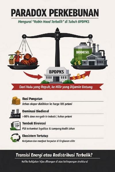 BPDPKS dan “Robin Hood Terbalik”: Saat Dana Sawit Mengalir ke Korporasi, Petani Kecil Kian Terpinggirkan