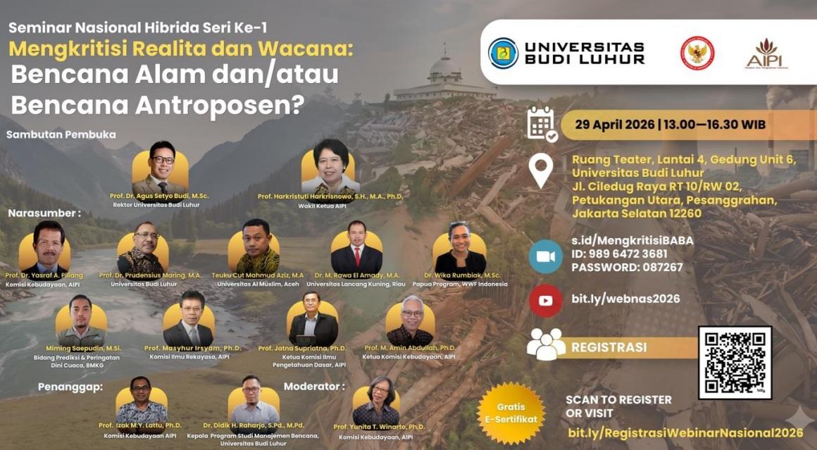 Narasi Bencana Dipertanyakan, Seminar Nasional Soroti Peran Manusia dalam Krisis Lingkungan