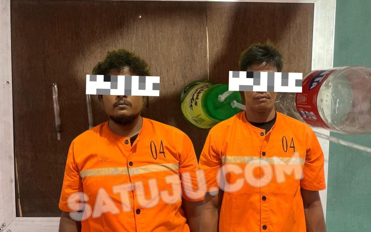 Polres Bengkalis Ringkus Dua Pria di Bathin Solapan, Diduga Pesta Sabu di Pondok Pinggir Jalan