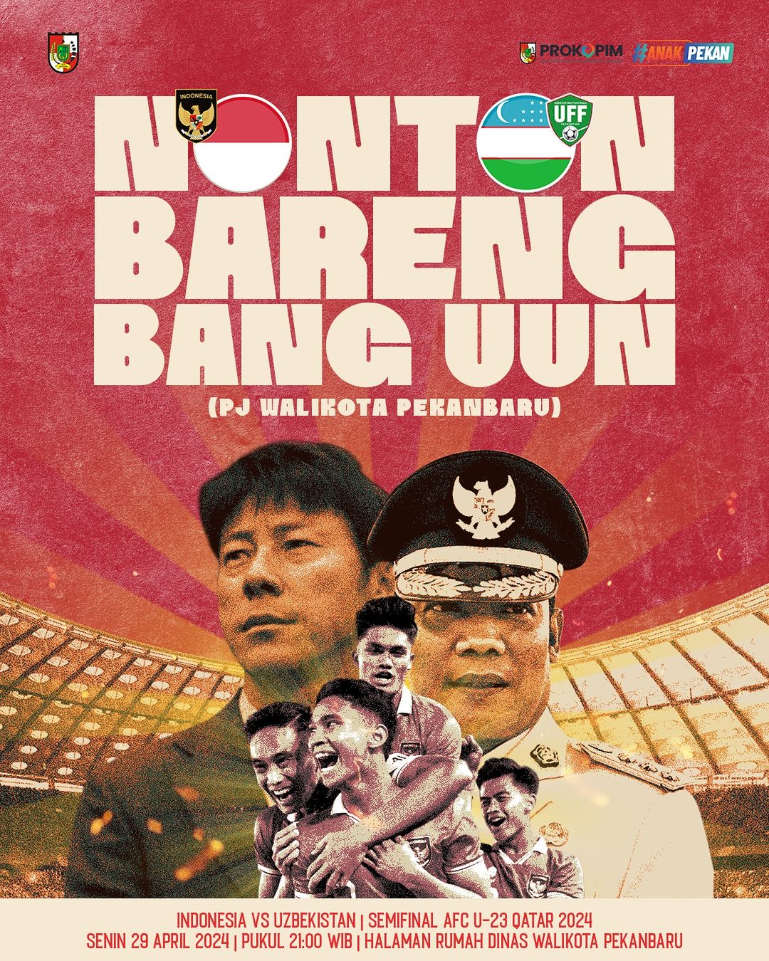Pj Wako Muflihun Bakal Gelar Nobar Timnas Indonesia U-23 vs Uzbeksitan U-23