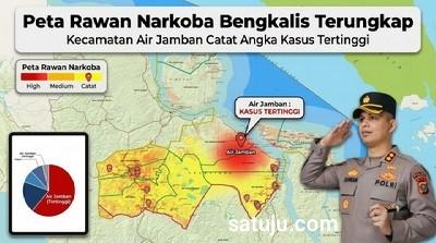Peta Rawan Narkoba Bengkalis Terungkap, Air Jamban Catat Kasus Tertinggi