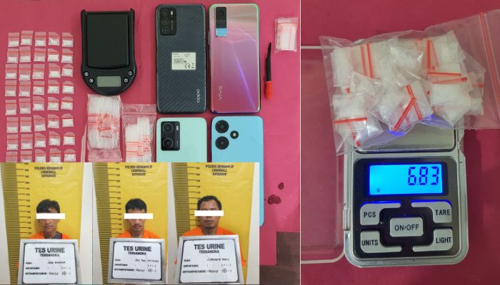 Polres Bengkalis Berhasil Ungkap Kasus Narkoba Jenis Sabu 6,83 gram di Bathin Salopan