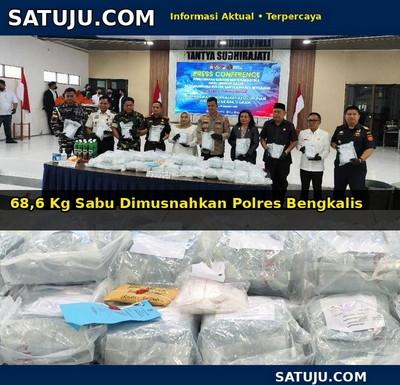 Polres Bengkalis Musnahkan 68,6 Kg Sabu, AKBP Fahrian: 343 Ribu Jiwa Terselamatkan