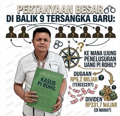 9 Tersangka Baru Kasus Korupsi PI Rohil, Jejak Rp9,2 Miliar Belum Tuntas
