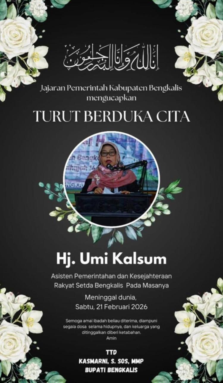 Bengkalis Berduka Hj. Umi Kalsum Berpulang, Bupati Kasmarni Sampaikan Duka