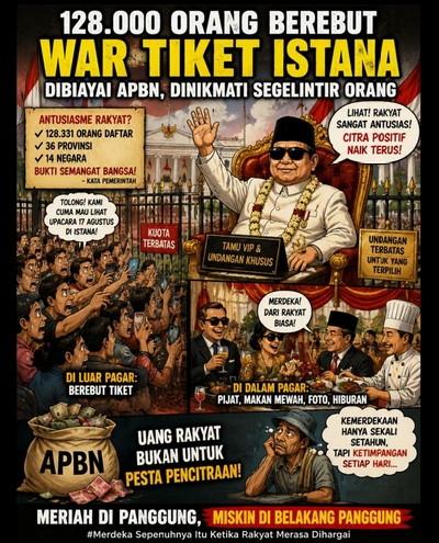 War Ticket Upacara Kemerdekaan: Ketika APBN Jadi Panggung Elit Digital