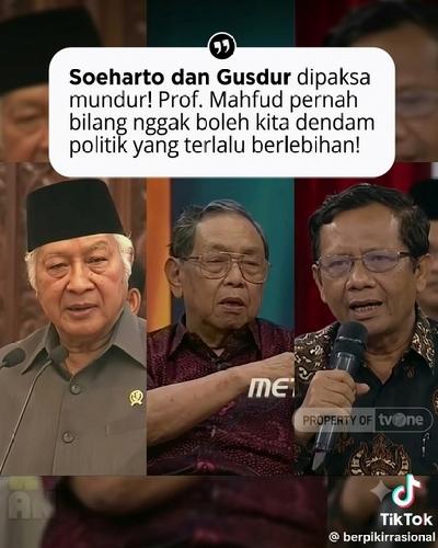 Mahfud MD Soroti Dendam Politik, Minta Sejarah Tak Jadi Ajang Balas Dendam