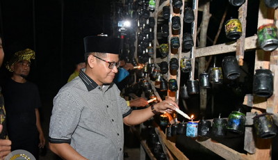 Wakil DRPD Sofyan Buka Bersama dan Resmikan Festival Lampu Colok 