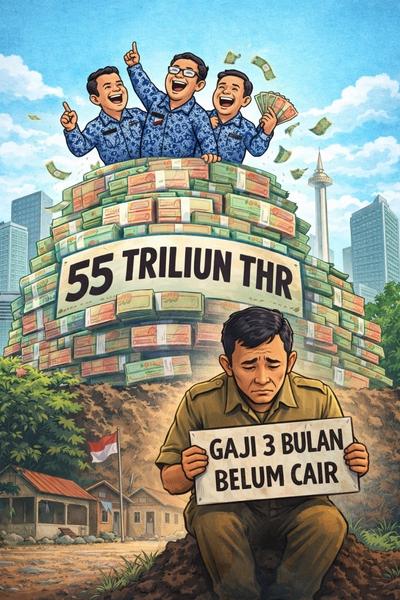 THR Nasional Mulai Cair Rp55 Triliun, Aparatur Desa Bengkalis Justru Belum Terima Gaji Tiga Bulan