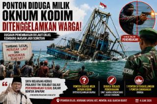 Ponton Tambang Laut Enjel Ditenggelamkan Warga, Dugaan Keterlibatan Oknum Aparat Disorot