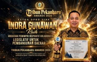 Ketua DPRD Siak Raih Anugerah Pemimpin Inspiratif Kolaboratif