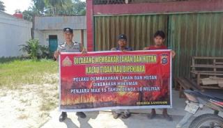 Polsek Langgam Perketat Pencegahan Karhutla, Warga Segati Diingatkan Tak Membakar Lahan