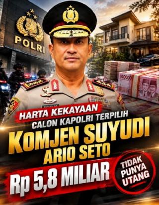 Rp5,847 Miliar Harta Suyudi, Nol Utang dalam LHKPN
