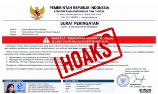 Komdigi Tegaskan Isu Pemadaman Internet Nasional 25-27 September 2026 Hoaks