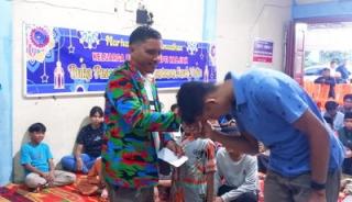 Gelar Buka Puasa Bersama, DPC F.SPTI-K.SPSI Siak Pimpinan Unggal Gultom Santuni 51 Anak Yatim Piatu
