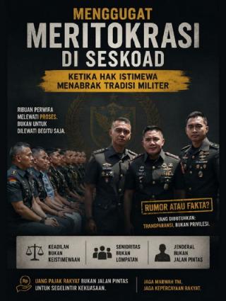 Meritokrasi TNI Angkatan Darat Dipertanyakan, Polemik Seskoad dan Mayor Teddy Jadi Sorotan