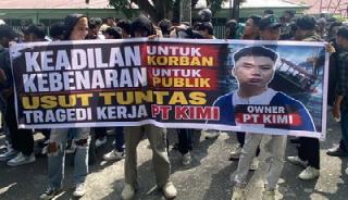 Tabur Bunga di Polda Riau, Mahasiswa Tuntut Dalang Kecelakaan Kerja PT KIMI Diungkap