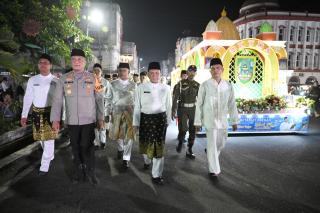 Pawai Takbir Malam Hari Raya IdulFitri 1446 H Digelar Pemkab Rohil