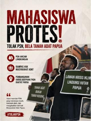 Mahasiswa Protes PSN di Papua, Diskusi Publik Sempat Terhenti