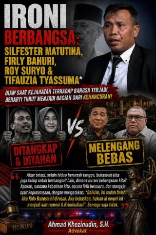 Ahmad Khozinudin Soroti Penegakan Hukum, Bandingkan Kasus Roy Suryo hingga Firli Bahuri
