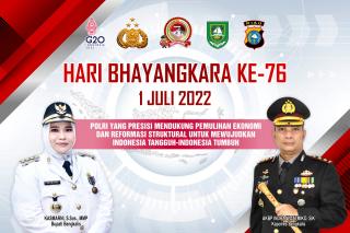 Bupati Kasmarni Peringati Hari Jadi HUT Bhayangkara Polri Ke-76
