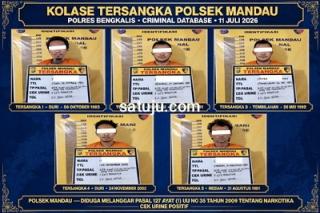 Laporan Call Center 110 Berbuah Hasil, Polsek Mandau Amankan 5 Pengguna Sabu di Bathin Solapan
