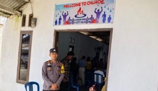 Polsek Langgam Perkuat Toleransi Lewat Minggu Kasih di Gereja