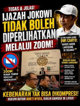 Sidang Ijazah Jokowi Dinilai Tak Bisa Dibuktikan Lewat Zoom, Ini Alasannya