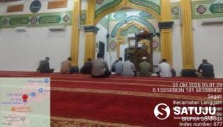 Tak Sekadar Patroli, Polsek Langgam Bangun Kesadaran Warga dari Masjid