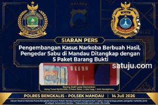 Pengembangan Kasus Narkoba Berbuah Hasil, Pengedar Sabu di Mandau Ditangkap dengan 5 Paket Barang Bukti