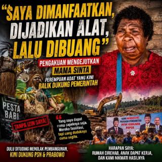 Mama Sinta Tinggalkan LBH, Kini Dukung Pemerintah dan PSN Merauke