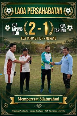 Laga Persahabatan KUA Tapung Hilir Tekuk KUA Tapung 2-1