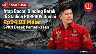 Atap Bocor, Dinding Retak di Stadion PORPROV Dumai Rp94,93 Miliar, SPKN Desak Pemeriksaan