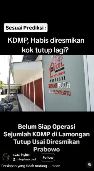 Viral Kritik Persiapan KDMP Dinilai Kacau, Netizen Soroti Perencanaan Jelang Kedatangan Presiden